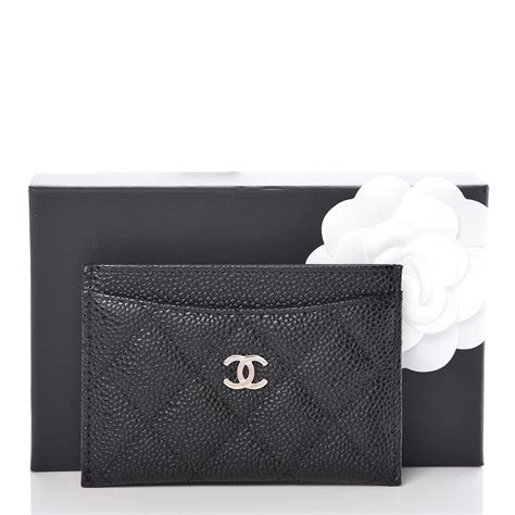 chanel caviar quilted card holder black|CHANEL Caviar Quilted Card Holder Black .